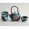 Theeset METALLIC BLUE, 5-delig, MIJ