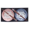 Eetkom met eetstokjes MANEKEI WAVE , set van 2 stuks, 400 ml, rood en blauw, MIJ
