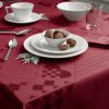 Kerst-tafelkleed NATALE 150 x 220 cm, jacquard geweven, rood, Rosendahl