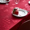 Kerst-tafelkleed NATALE 150 x 220 cm, jacquard geweven, rood, Rosendahl