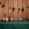 Kerst-tafelkleed NATALE 150 x 320 cm, jacquard geweven, groen, Rosendahl