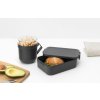 Lunchtrommel en lunchkom in een set MAKE & TAKE donkergrijs, Brabantia