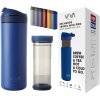 Reisbeker RECHARGE ANYTIME 460 ml, met thee-infuser, koningsblauw, Viva Scandinavia