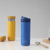 Reisbeker RECHARGE ANYTIME 460 ml, met thee-infuser, mosterdkleurig, Viva Scandinavia