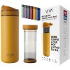 Reisbeker RECHARGE ANYTIME 460 ml, met thee-infuser, mosterdkleurig, Viva Scandinavia