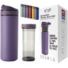 Reisbeker RECHARGE ANYTIME 460 ml, met thee-infuser, druifkleurig, Viva Scandinavia