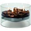 Olielamp FIRE 23 cm, tafel, zilver, Philippi