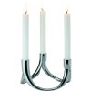 Kandelaar BOW 8 cm, voor 3 kaarsen, zilver, Philippi