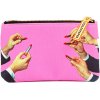 Make-up-tasje TOILETPAPER LIPSTICKS 15,5 x 9,5 cm, roze, Seletti