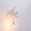Wandlamp BIRD LOOKING LEFT 33 cm, wit, Seletti