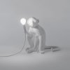 Tafellamp MONKEY SITTING 32 cm, wit, Seletti