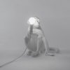Tafellamp MONKEY SITTING 32 cm, wit, Seletti