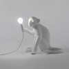 Tafellamp MONKEY SITTING 32 cm, wit, Seletti