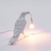 Tafellamp BIRD WAITING 33 cm, wit, Seletti