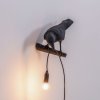 Wandlamp BIRD LOOKING LEFT 33 cm, zwart, Seletti