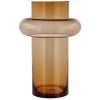 Vaas TUBE 40 cm, amber, glas, Lyngby Glas
