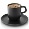 Espressokopje met schoteltje NORDIC KITCHEN 70 ml, zwart, keramiek, Eva Solo