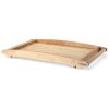 Dienblad op pootjes 61 x 35 cm, rubberboomhout, Continenta