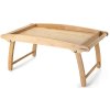 Dienblad op pootjes 61 x 35 cm, rubberboomhout, Continenta