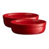 Crème brûlée schaal 12 cm, set van 2 stuks, bordeauxrood, Emile Henry