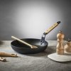 Koekenpan met anti-aanbaklaag CHOC B BOIS 32 cm, houten steel, de Buyer