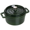 Lage braadpan COCOTTE 26 cm, met stoominzet, basilicum, gietijzer, Staub