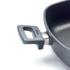 Serveerpan TITANIUM NOWO 28 x 28 cm, voor inductie, met anti-aanbaklaag, titanium, WOLL