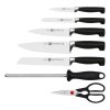 Messenblokset FOUR STAR, 8-delig, met slijpstaaf en schaar, Zwilling