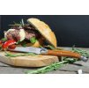Steakmes (set) PREMIUM, 6 stuks, met houten messenblok, Laguiole