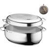 Braadpan ACTION 8,5 l, met multifunctioneel roestvrijstalen deksel en thermometer, WMF