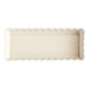 Quichevorm 15 × 36 cm, roomkleurig, klei, Emile Henry