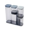 Voorraadbus PODIUM, set van 5 stuks, met standaard, blauw, Joseph Joseph