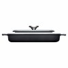 Grillpan IRON INDUCTION 24 cm, met deksel, grijs, WOLL