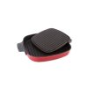 Grillpan IRON INDUCTION 24 cm, met deksel, grijs, WOLL
