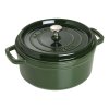 Lage braadpan 26 cm, rond, basilicum, gietijzer, Staub