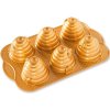Cakevorm BEEHIVE, voor 6 minicakes, goud Nordic Ware