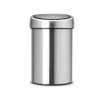 Touch prullenbak TOUCH BIN 3 l, vingerafdrukbestendig, mat staal, Brabantia