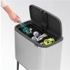 Touch prullenbak BO 3 x 11 l, mat staal, Brabantia