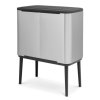 Touch prullenbak BO 3 x 11 l, mat staal, Brabantia