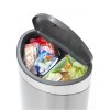 Touch prullenbak TOUCH BIN NEW 10 + 23 l, vingerafdrukbestendig, mat staal, Brabantia