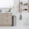 Touch prullenbak TOUCH BIN NEW 10 + 23 l, vingerafdrukbestendig, mat staal, Brabantia