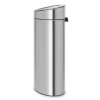 Touch prullenbak TOUCH BIN NEW 10 + 23 l, vingerafdrukbestendig, mat staal, Brabantia
