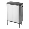 Touch prullenbak BO HI 60 l, mat staal, Brabantia