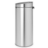 Touch prullenbak TOUCH BIN NEW 30 l, mat staal, Brabantia