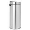 Touch prullenbak TOUCH BIN NEW 30 l, mat staal, Brabantia
