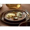 Dineerbord 27 cm, zwart/amber, Bitz