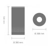 Wasmand 35 l, met kurken deksel, wit, Brabantia
