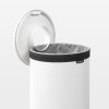 Wasmand 35 l, met kunststof deksel, wit, Brabantia