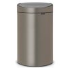 Touch prullenbak TOUCH BIN NEW 40 l, platina, Brabantia