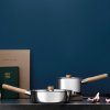 Koekenpan met anti-aanbaklaag NORDIC KITCHEN 24 cm, met houten handvat, roestvrij staal, Eva Solo